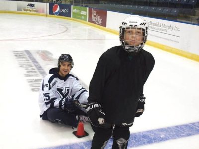 getting a lift on the ice