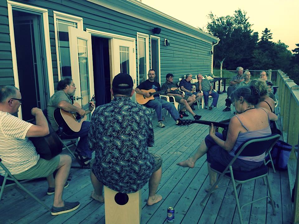 Jam session out on the deck