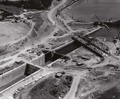 Construction of Canso Causeway 