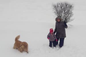 Sheryl MacDonald outside in the snow